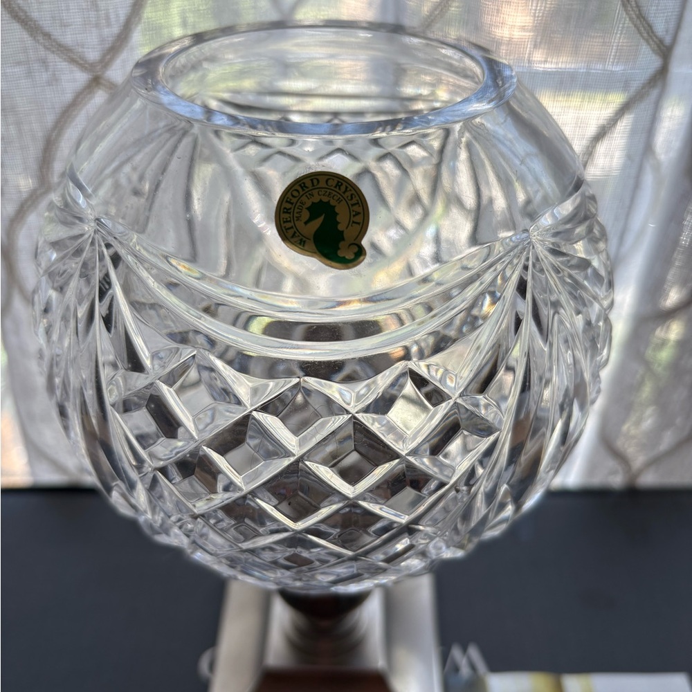 🏡Waterford Cut Crystal Hurricane Candle Holder in Original Box - Picture 5 of 13